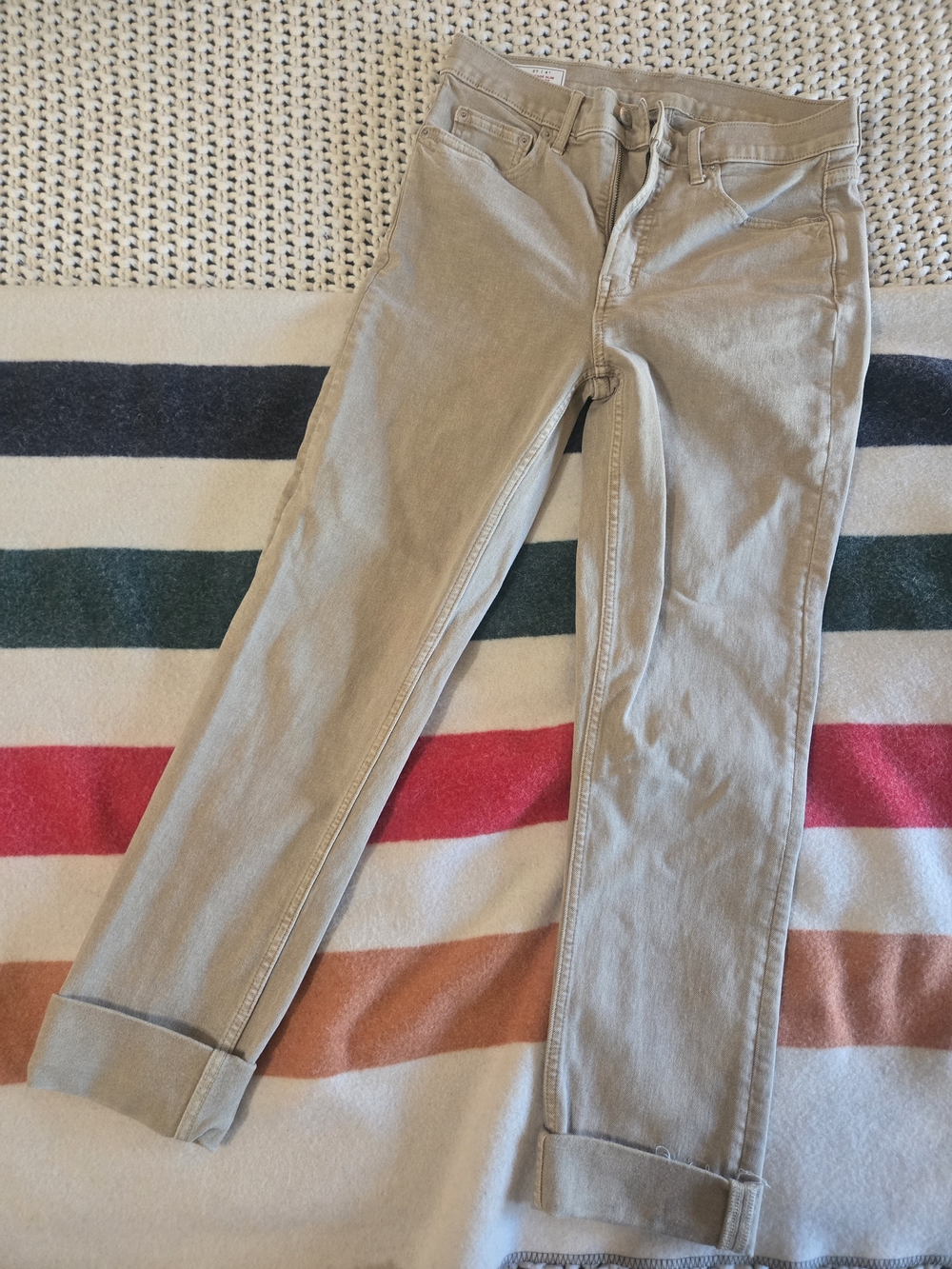 GAP Vintage Slim High Rise Jeans in Beige